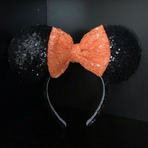 Orange Bow Minnie Ears